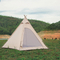 1000mm kampierendes Baumwollsegeltuch-Zelt 3 zu den 4 Menschen Pyramiden-Form-Zelt-Überdachungs-Helm