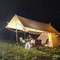 1000mm kampierendes Baumwollsegeltuch-Zelt 3 zu den 4 Menschen Pyramiden-Form-Zelt-Überdachungs-Helm